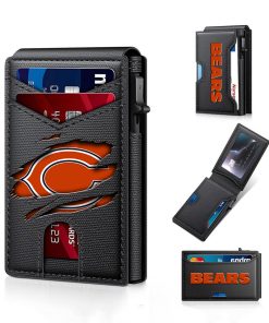 Chicago Bears – Football RFID Blocking Pop Up Card Holder, Fashion Card Case Wallet