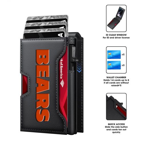 Chicago Bears – Football RFID Blocking Pop Up Card Holder, Fashion Card Case Wallet - Image 8