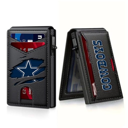 Dallas Cowboys – Custom Football RFID Blocking Pop Up Card Holder, Fashion Card Case Wallet - Image 7