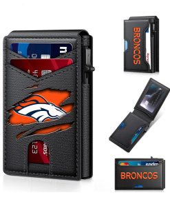 Denver Broncos – Football RFID Blocking Pop Up Card Holder, Fashion Card Case Wallet