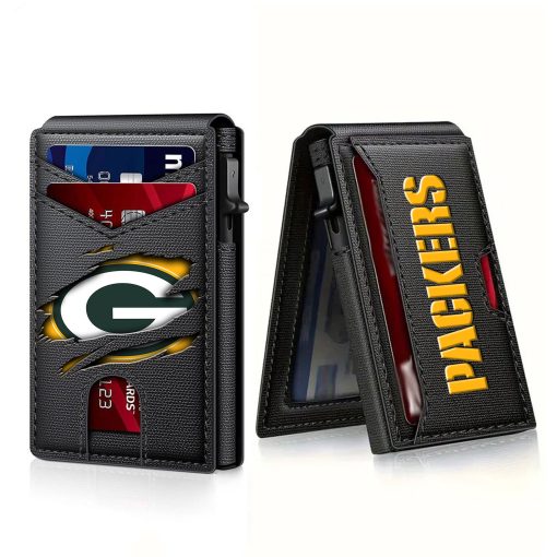 Green Bay Packers – Custom Football RFID Blocking Pop Up Card Holder, Fashion Card Case Wallet - Image 7