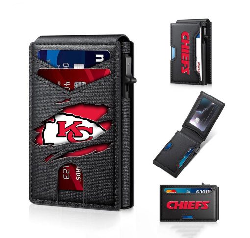 Kansas City Chiefs – Personalized Football RFID Blocking Pop Up Card Holder, Fashion Card Case Wallet - Image 7