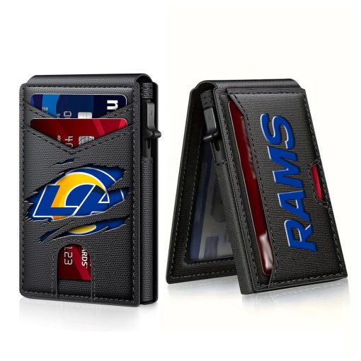 Los Angeles Rams – Custom Football RFID Blocking Pop Up Card Holder, Fashion Card Case Wallet - Image 6