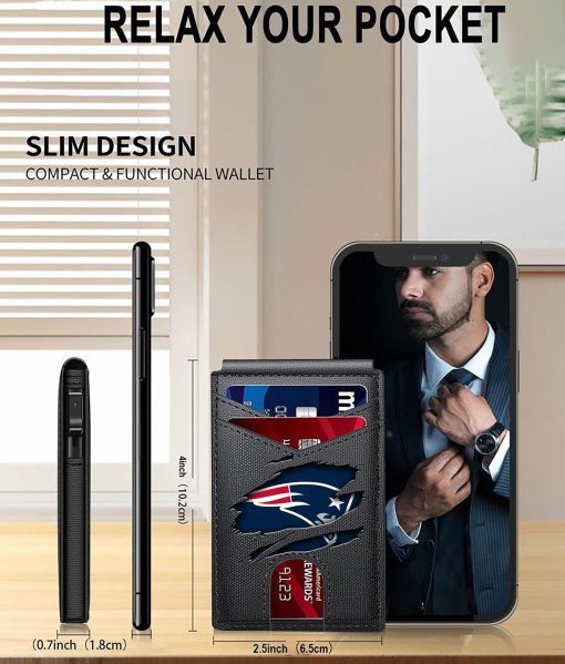 New England Patriots – Personalized Football RFID Blocking Pop Up Card Holder, Fashion Card Case Wallet - Image 7