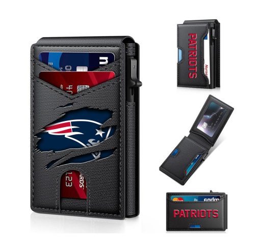 New England Patriots – Personalized Football RFID Blocking Pop Up Card Holder, Fashion Card Case Wallet - Image 8