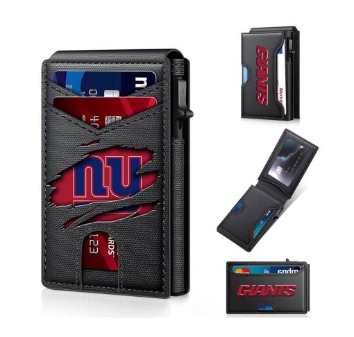 New York Giants – Personalized Football RFID Blocking Pop Up Card Holder, Fashion Card Case Wallet - Image 6