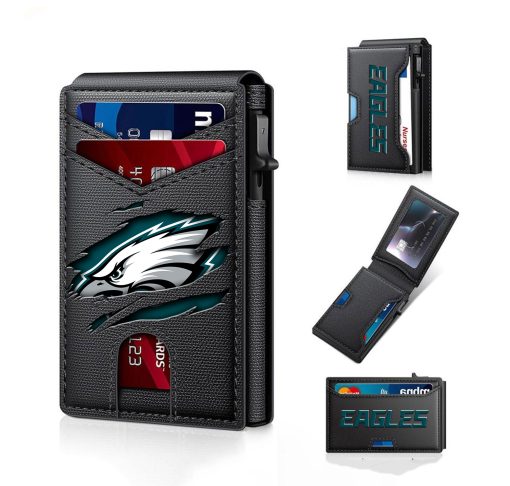 Philadelphia Eagles – Personalized Football RFID Blocking Pop Up Card Holder, Fashion Card Case Wallet - Image 4