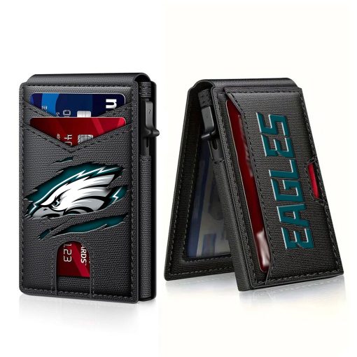Philadelphia Eagles – Personalized Football RFID Blocking Pop Up Card Holder, Fashion Card Case Wallet - Image 5