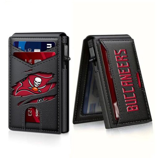 Tampa Bay Buccaneers – Personalized Football RFID Blocking Pop Up Card Holder, Fashion Card Case Wallet - Image 4