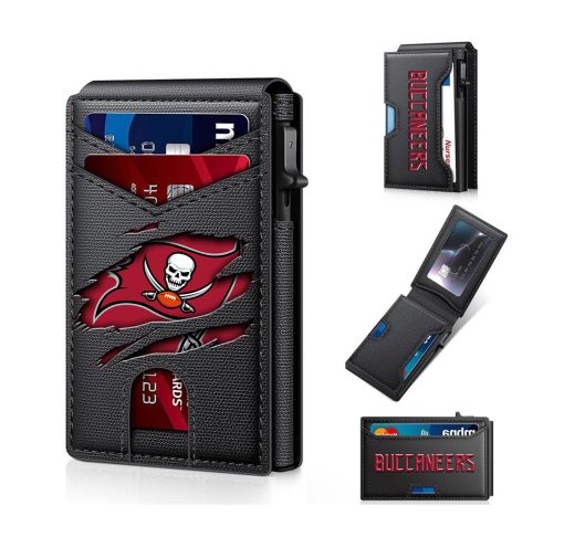 Tampa Bay Buccaneers – Personalized Football RFID Blocking Pop Up Card Holder, Fashion Card Case Wallet - Image 8