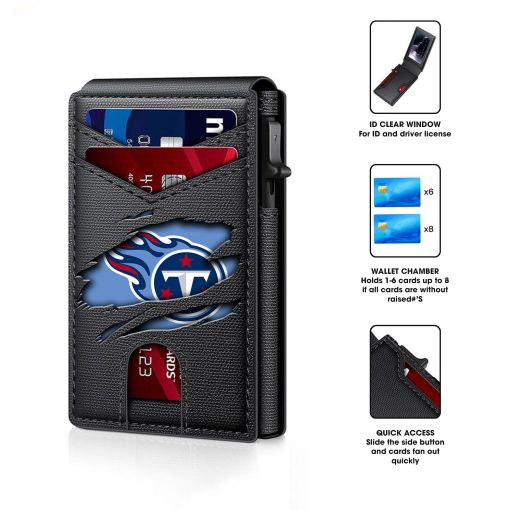 Tennessee Titans – Football RFID Blocking Pop Up Card Holder, Fashion Card Case Wallet - Image 5