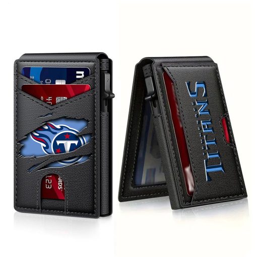 Tennessee Titans – Football RFID Blocking Pop Up Card Holder, Fashion Card Case Wallet - Image 6