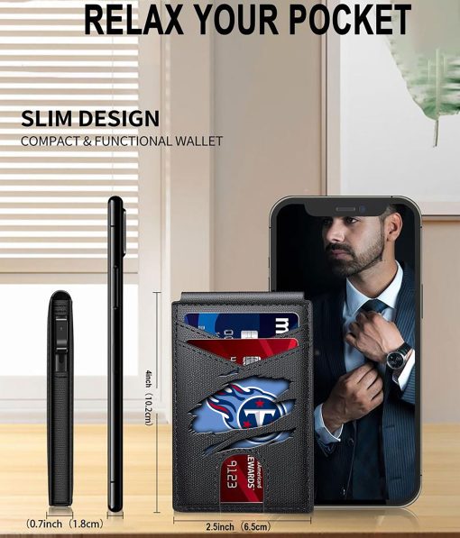 Tennessee Titans – Football RFID Blocking Pop Up Card Holder, Fashion Card Case Wallet - Image 8
