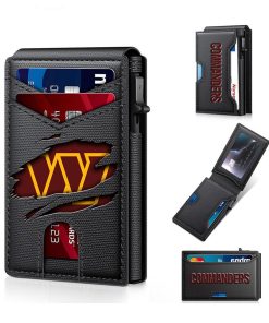 Washington Commanders – Football RFID Blocking Pop Up Card Holder, Fashion Card Case Wallet