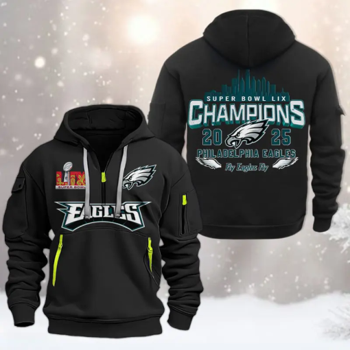 [Limited Edition] Philadelphia Eagles 2024 LIX Super Bowl Champion Heavy Hoodie