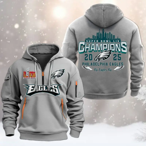 [Limited Edition] Philadelphia Eagles 2024 LIX Super Bowl Champion Heavy Hoodie - Image 6