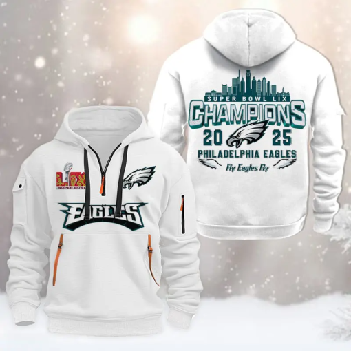 [Limited Edition] Philadelphia Eagles 2024 LIX Super Bowl Champion Heavy Hoodie - Image 4
