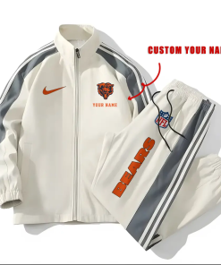 Chicago Bears Football Unisex Style Versatile Sports Set Jacket And Pants Ver 2