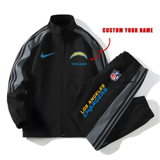 Los Angeles Chargers Football Unisex Style Versatile Sports Set Jacket And Pants Ver 2 - Image 3
