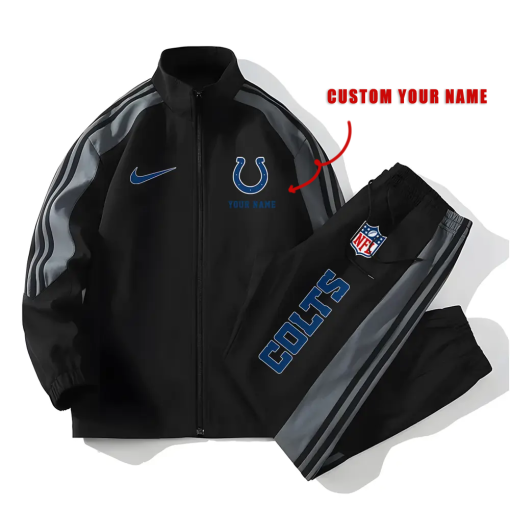 Indianapolis Colts Football Unisex Style Versatile Sports Set Jacket And Pants Ver 2 - Image 2