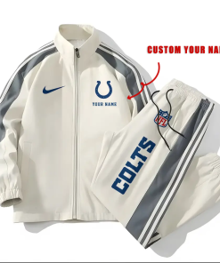 Indianapolis Colts Football Unisex Style Versatile Sports Set Jacket And Pants Ver 2