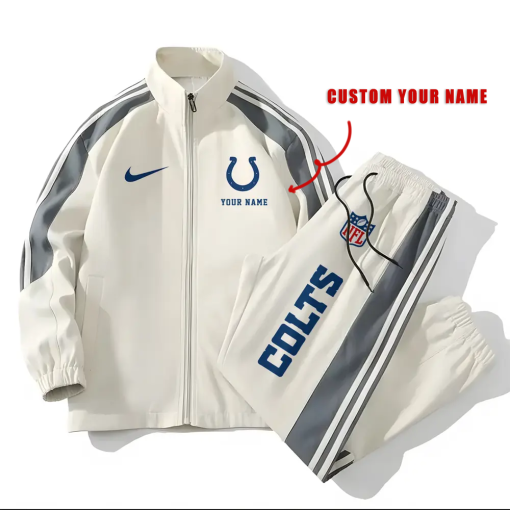 Indianapolis Colts Football Unisex Style Versatile Sports Set Jacket And Pants Ver 2