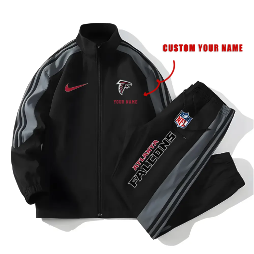 Atlanta Falcons Football Unisex Style Versatile Sports Set Jacket And Pants Ver 2 - Image 2