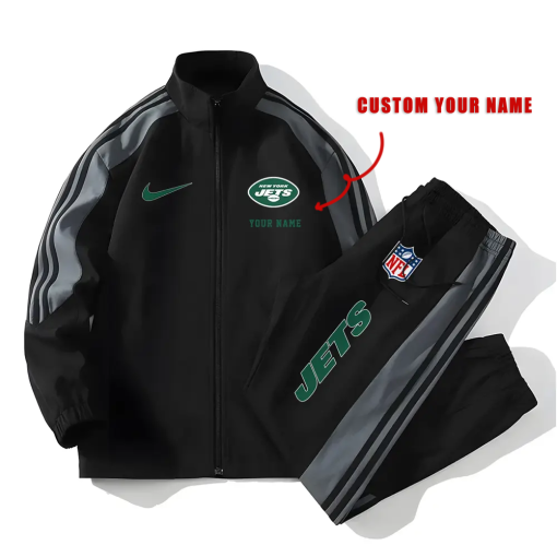 New York Jets Football Unisex Style Versatile Sports Set Jacket And Pants Ver 2 - Image 2