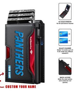 Carolina Panthers – Personalized Football RFID Blocking Pop Up Card Holder, Fashion Card Case Wallet