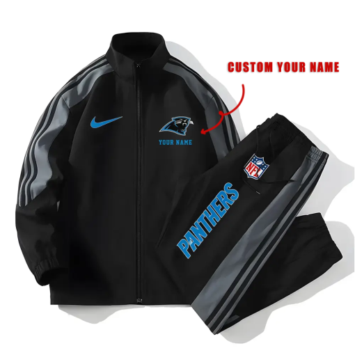 Carolina Panthers Football Unisex Style Versatile Sports Set Jacket And Pants Ver 2 - Image 3