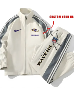 Baltimore Ravens Football Unisex Style Versatile Sports Set Jacket And Pants Ver 2