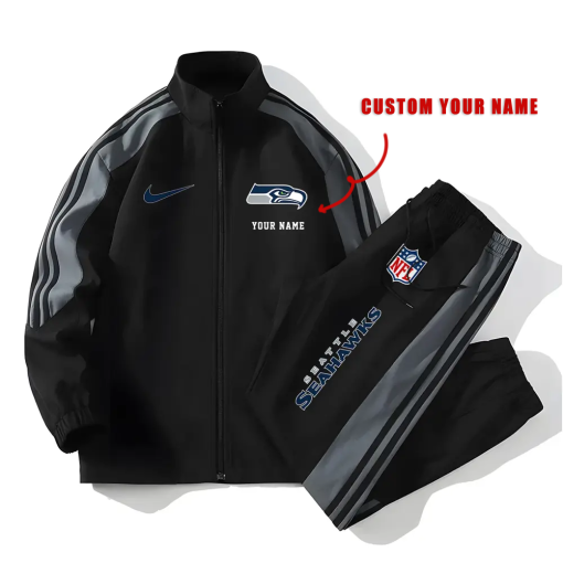 Seattle Seahawks Football Unisex Style Versatile Sports Set Jacket And Pants Ver 2 - Image 2