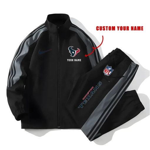 Houston Texans Football Unisex Style Versatile Sports Set Jacket And Pants Ver 2 - Image 2