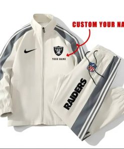Las Vegas Raiders Football Unisex Style Versatile Sports Set Jacket And Pants Ver 2