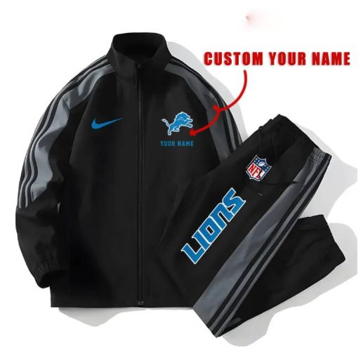 Detroit Lions Football Unisex Style Versatile Sports Set Jacket And Pants Ver 2 - Image 3