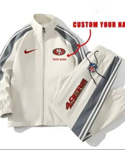 San Francisco 49ers Football Unisex Style Versatile Sports Set Jacket And Pants Ver 2