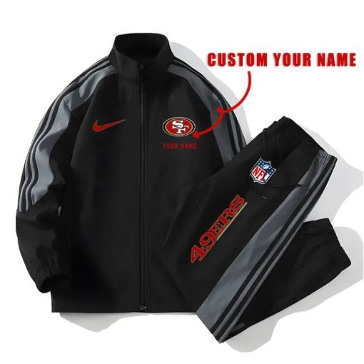 San Francisco 49ers Football Unisex Style Versatile Sports Set Jacket And Pants Ver 2 - Image 3