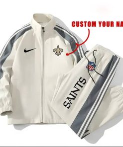 New Orleans Saints Football Unisex Style Versatile Sports Set Jacket And Pants Ver 2