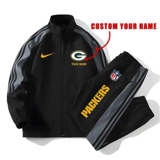 Green Bay Packers Football Unisex Style Versatile Sports Set Jacket And Pants Ver 2 - Image 3