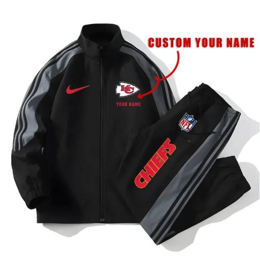 Kansas City Chiefs Football Unisex Style Versatile Sports Set Jacket And Pants Ver 2 - Image 3