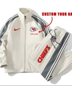Kansas City Chiefs Football Unisex Style Versatile Sports Set Jacket And Pants Ver 2
