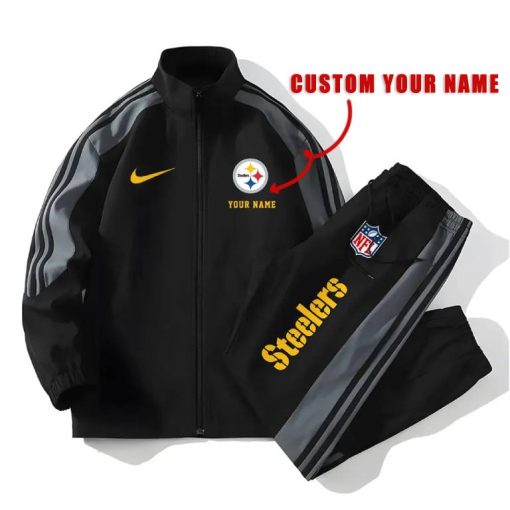 Pittsburgh Steelers Football Unisex Style Versatile Sports Set Jacket And Pants Ver 2 - Image 3