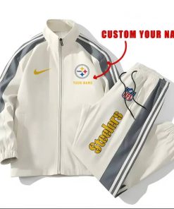 Pittsburgh Steelers Football Unisex Style Versatile Sports Set Jacket And Pants Ver 2