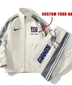 New York Giants Football Unisex Style Versatile Sports Set Jacket And Pants Ver 2