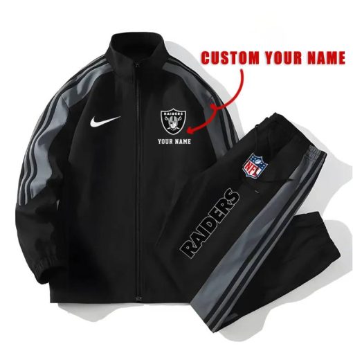Las Vegas Raiders Football Unisex Style Versatile Sports Set Jacket And Pants Ver 2 - Image 3