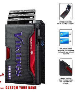 Minnesota Vikings – Personalized Football RFID Blocking Pop Up Card Holder, Fashion Card Case Wallet