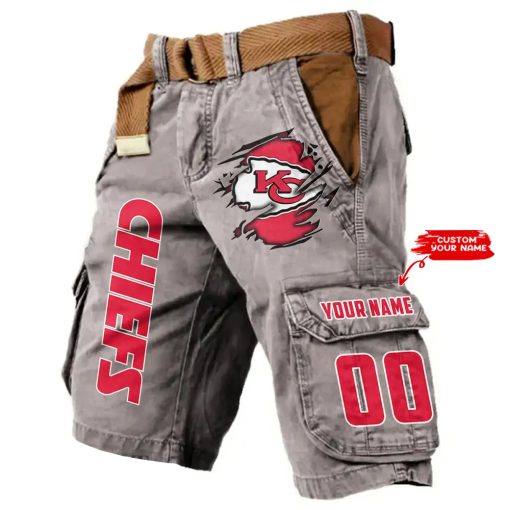 Kansas City Chiefs Men Cargo Shorts (Belt Not Included) trending 2025 - Image 2