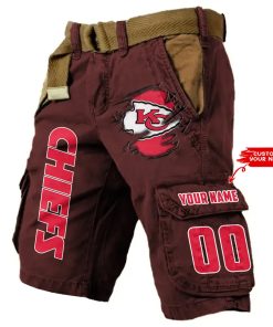 Kansas City Chiefs Men Cargo Shorts (Belt Not Included) trending 2025