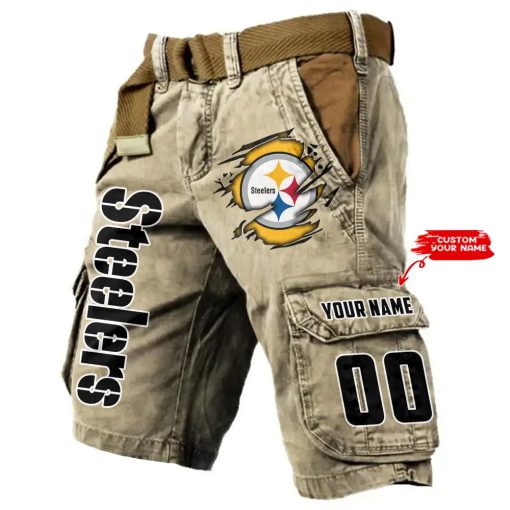 Pittsburgh Steelers Men Cargo Shorts (Belt Not Included) trending 2025 - Image 5
