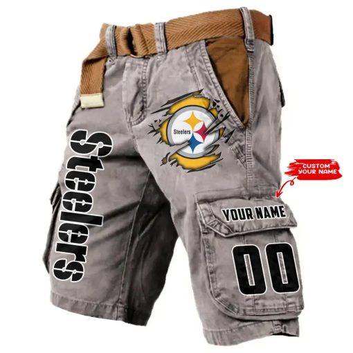 Pittsburgh Steelers Men Cargo Shorts (Belt Not Included) trending 2025 - Image 7
